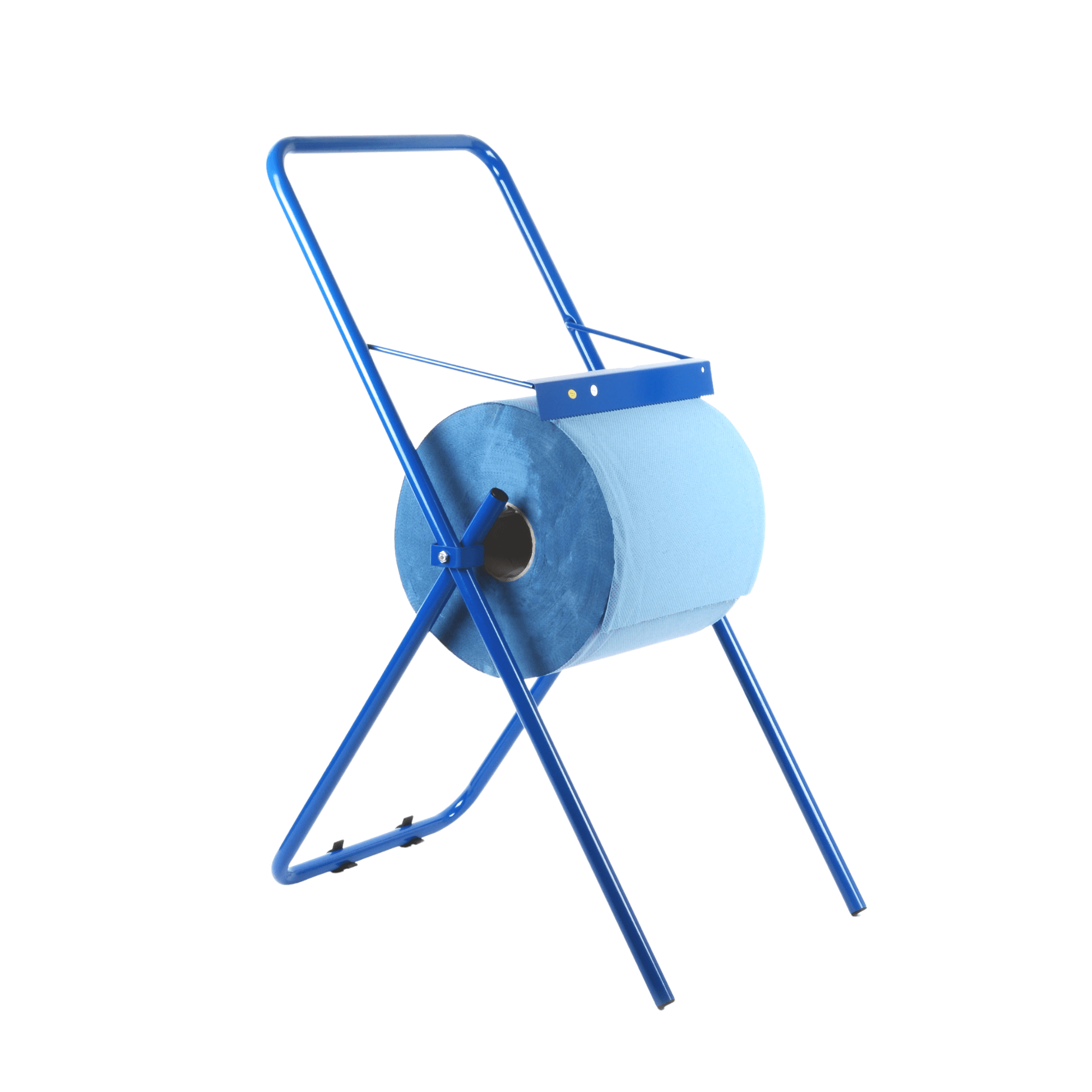 Putztuchrollen Spender Bodenständer Metall BLAU für Rollen bis 30cm Breite
